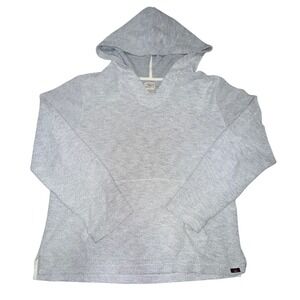 Faherty Baja Beach poncho Large Knit V-Neck Coastal Surf Beachy Pullover